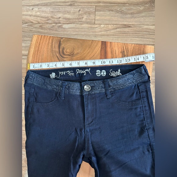 DESIGUAL Women's Slim Fit Denim Jeans Embroidered Detail - Picture 2 of 11